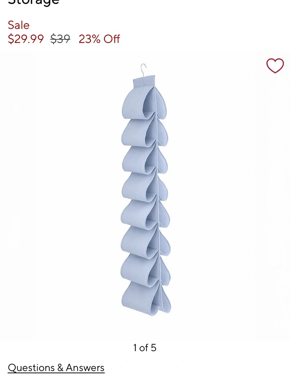 PB Dorm Polka Dot Hanging Fabric Organizer - Purple